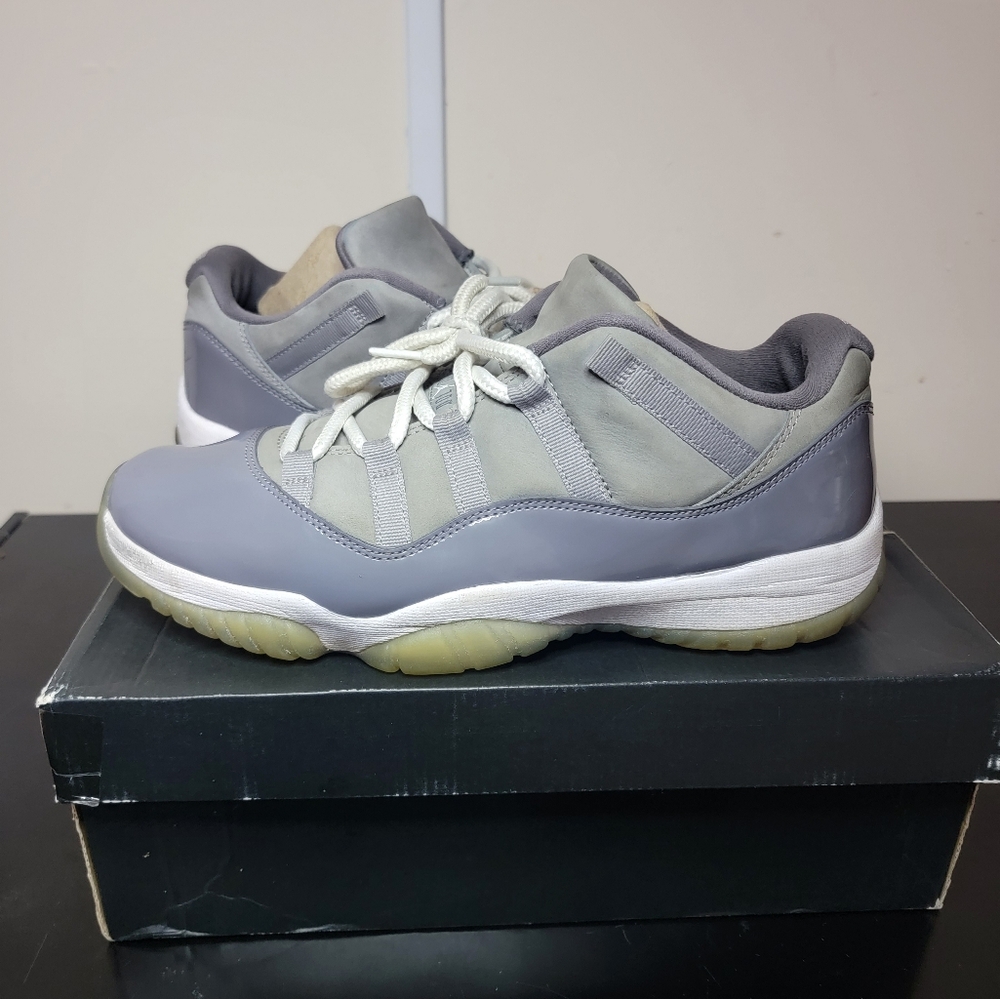 Jordan Air 11 Retro Low in Gray and White (Size 10.5 Men)